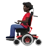 Man In Motorized Wheelchair: Dark Skin Tone Emoji 👨🏿‍🦼 image - Apple style