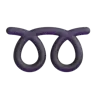 Doppelte geschweifte Schleife Emoji ➿ image - Microsoft 3D Fluent style