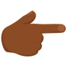 Backhand Index Pointing Right: Medium-Dark Skin Tone Emoji 👉🏾 image - Facebook Messenger (2016) style