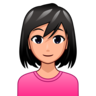 Woman: Medium-Light Skin Tone Emoji 👩🏼 image - Emojidex style