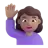 Woman Raising Hand: Medium Skin Tone
