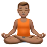 Man In Lotus Position: Medium Skin Tone Emoji 🧘🏽‍♂️ image - Apple style