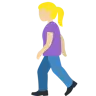 Woman Walking: Medium-Light Skin Tone Emoji 🚶🏼‍♀️ image - Twitter / X (Twemoji) style