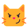 Face de chat avec sourire sarcastique Emoji 😼 image - Microsoft Classic 2D style