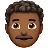 Man: Medium-Dark Skin Tone, Curly Hair
