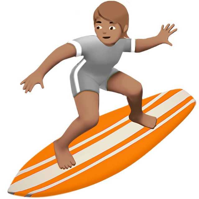 Person Surfing: Medium Skin Tone