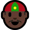 Person With Skullcap: Dark Skin Tone Emoji 👲🏿 image - Microsoft Windows 10 Segoe UI Emoji style