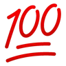 Emoji Száz pont szimbólum 💯 image - WhatsApp style