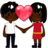 Couple With Heart: Dark Skin Tone