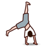 Person Cartwheeling: Medium-Light Skin Tone Emoji 🤸🏼 image - Emojidex style