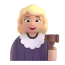 Woman Judge: Medium-Light Skin Tone Emoji 👩🏼‍⚖️ image - Microsoft 3D Fluent style