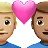 Couple With Heart: Man, Man, Medium-Light Skin Tone, Medium Skin Tone