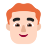 Man: Light Skin Tone, Red Hair Emoji 👨🏻‍🦰 image - Microsoft Classic 2D style