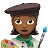 Woman Artist: Medium-Dark Skin Tone
