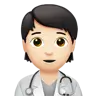 Health Worker: Light Skin Tone Emoji 🧑🏻‍⚕️ image - Apple style