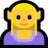 Woman Elf Emoji 🧝‍♀️ image - Microsoft Windows 10 Segoe UI Emoji style