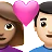 Couple With Heart: Woman, Man, Medium Skin Tone, Light Skin Tone