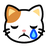 우는 고양이 얼굴