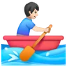 Man Rowing Boat: Light Skin Tone Emoji 🚣🏻‍♂️ image - Samsung style