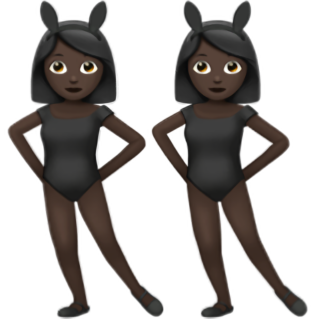 Women With Bunny Ears: Dark Skin Tone