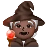 Mage: Dark Skin Tone Emoji 🧙🏿 image - Samsung style