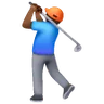 Man Golfing: Medium-Dark Skin Tone Emoji 🏌🏾‍♂️ image - Samsung style