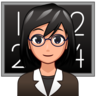 Woman Teacher: Medium-Light Skin Tone Emoji 👩🏼‍🏫 image - Emojidex style