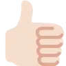Thumbs Up: Light Skin Tone Emoji 👍🏻 image - Twitter / X (Twemoji) style