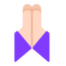 Folded Hands: Light Skin Tone Emoji 🙏🏻 image - Microsoft Classic 2D style