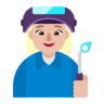 Woman Factory Worker: Medium-Light Skin Tone Emoji 👩🏼‍🏭 image - Microsoft Classic 2D style