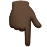 Backhand Index Pointing Down: Dark Skin Tone Emoji 👇🏿 image - Huawei Harmony OS style
