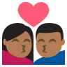 Kiss: Medium-Dark Skin Tone Emoji 💏🏾 image - EmojiTwo style