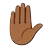 Raised Hand: Medium-Dark Skin Tone