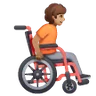 Person In Manual Wheelchair Facing Right: Medium Skin Tone Emoji 🧑🏽‍🦽‍➡️ image - Samsung style