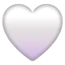 Corazón blanco Emoji 🤍 image - Samsung style