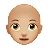 Woman: Medium-Light Skin Tone, Bald