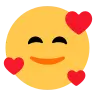 Smiling Face With Hearts Emoji 🥰 image - Tossface style