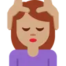 Woman Getting Massage: Medium Skin Tone Emoji 💆🏽‍♀️ image - Twitter / X (Twemoji) style