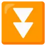 Emoji Doppio triangolo nero a discesa ⏬ image - Google Noto Color style