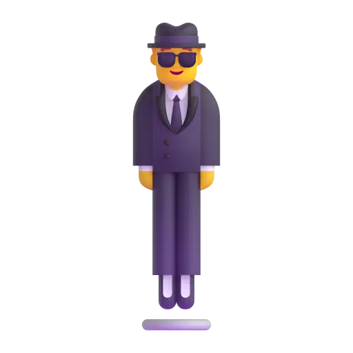 Person In Suit Levitating