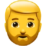 Man: Beard Emoji 🧔‍♂️ image - Apple style