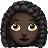 Woman: Dark Skin Tone, Curly Hair