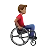 Man In Manual Wheelchair Facing Right: Medium Skin Tone