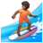 Person Surfing: Medium-Dark Skin Tone