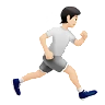 Person Running Facing Right: Light Skin Tone Emoji 🏃🏻‍➡️ image - Apple style
