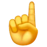 空心上指索引 Emoji ☝ image - Samsung style