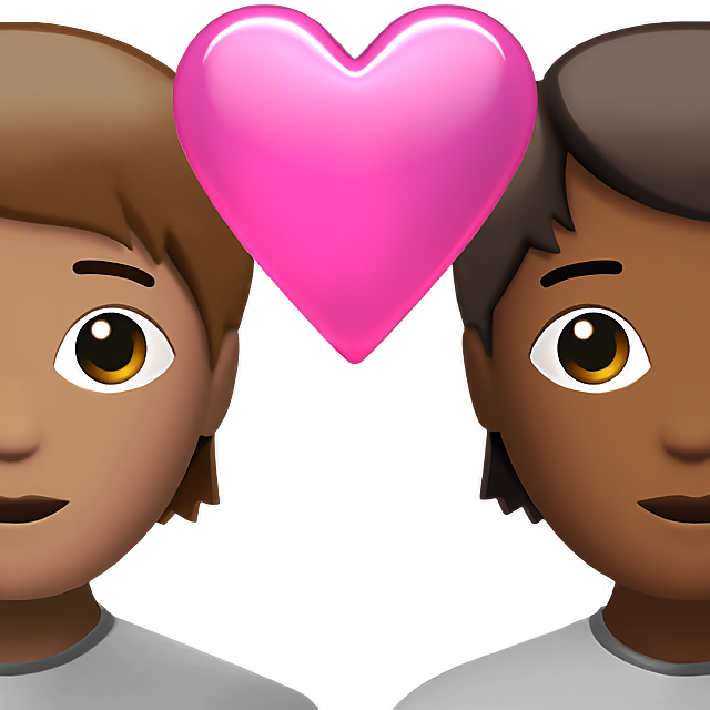 Couple With Heart: Person, Person, Medium Skin Tone, Medium-Dark Skin Tone