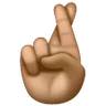 Crossed Fingers: Medium Skin Tone Emoji 🤞🏽 image - Samsung style
