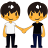 Emoji Két férfi kézen 👬 image - Emojidex style