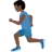 Man Running: Dark Skin Tone